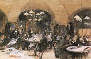 unknow artist samtida malning av cafe  grien steidl ett favort  tillhall for bland andra det litterara jung wien oil painting picture wholesale